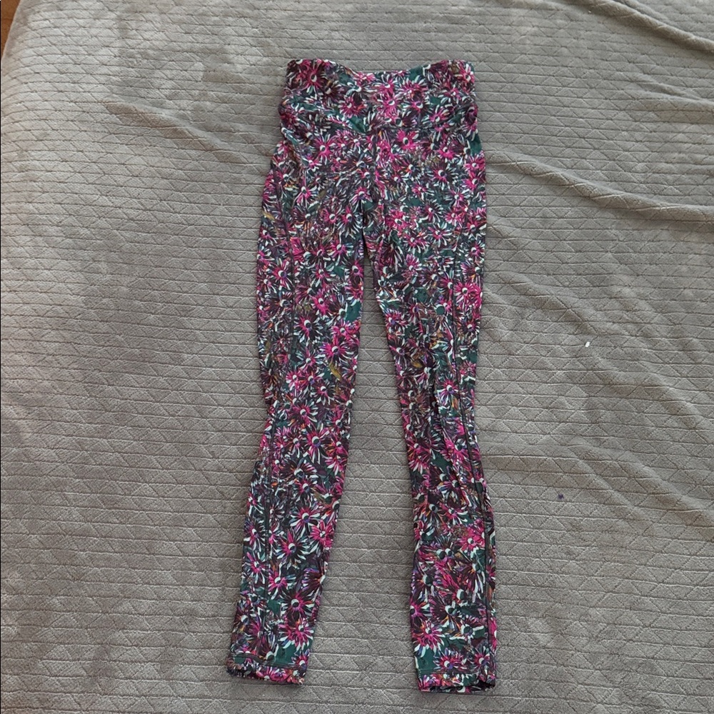 lululemon athletica Floral Leggings - Pink and Green